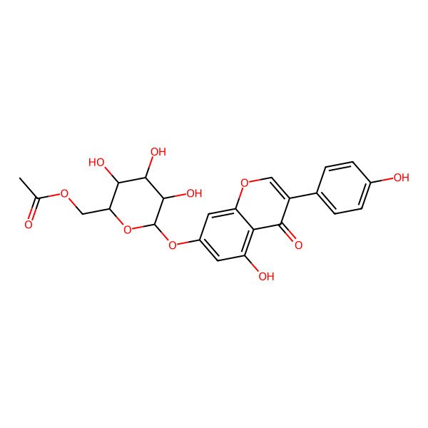 2D Structure of Genistin 6''-O-acetate