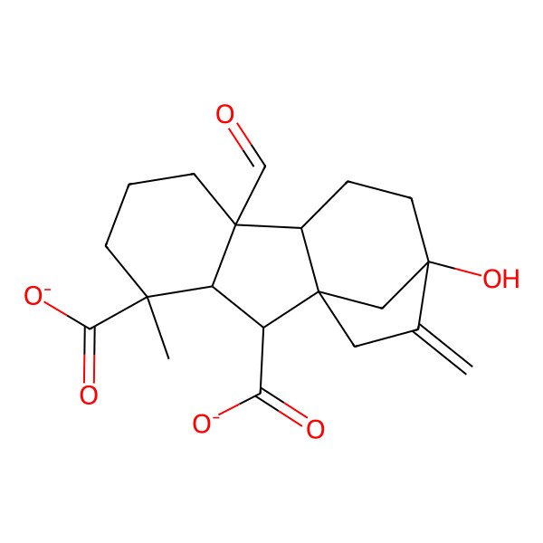 2D Structure of gibberellin A19(2-)