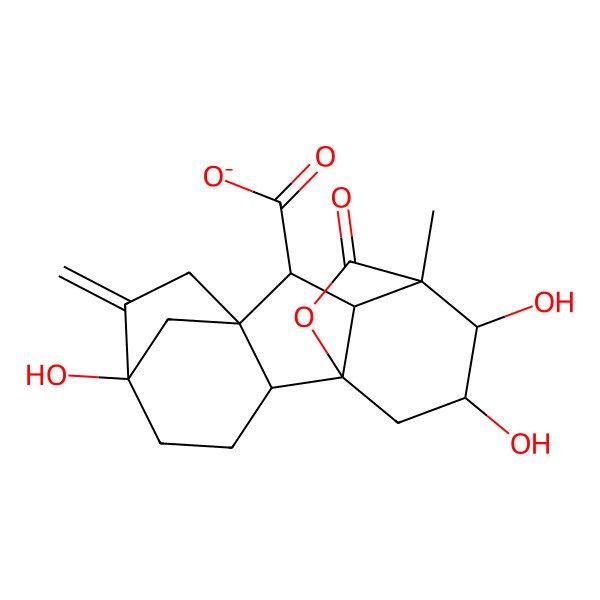 2D Structure of gibberellin A8(1-) 2D Structure of gibberellin A8(1-)