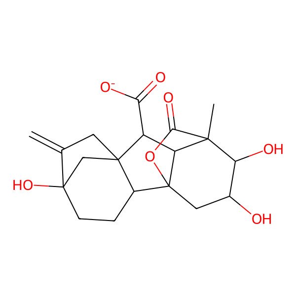 2D Structure of gibberellin A8(1-)