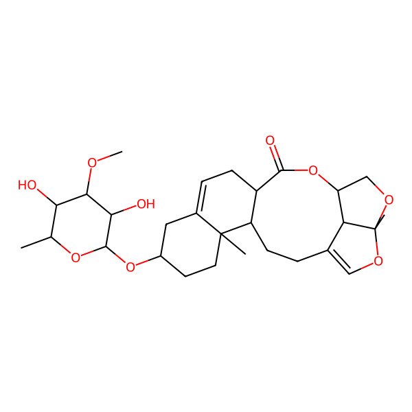 2D Structure of Glaucogenin C mono-D-thevetoside