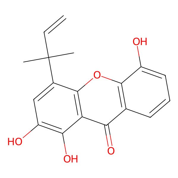 2D Structure of Globuxanthone
