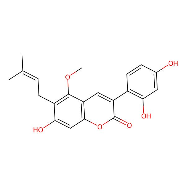 2D Structure of Glycycoumarin