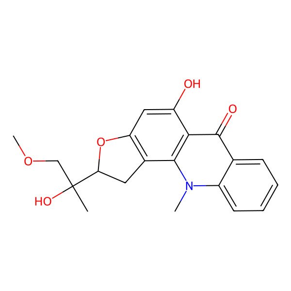 2D Structure of Gravacridonediol methyl ether