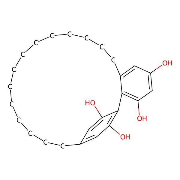 2D Structure of Tricyclo[20.2.2.02,7]hexacosa-1(24),2(7),3,5,22,25-hexaene-3,5,24,25-tetrol