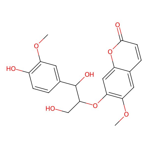 2D Structure of Guaiacylglycerol beta-scopoletinyl ether