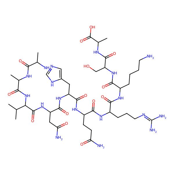 2D Structure of H-Ala-Ala-Val-Asn-His-Gln-Arg-Lys-Ser-Ala-OH