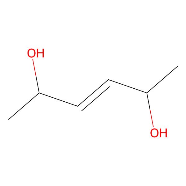 2D Structure of Hex-3-ene-2,5-diol 2D Structure of Hex-3-ene-2,5-diol