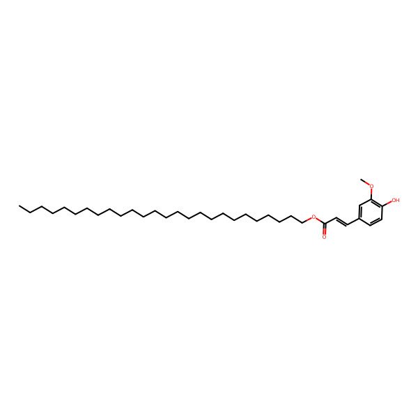2D Structure of Hexacosyl 3-(4-hydroxy-3-methoxyphenyl)prop-2-enoate