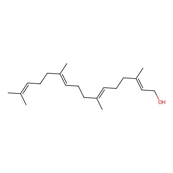 2D Structure of Hexadeca-2,6,10,14-tetraen-1-ol, 3,7,11,16-tetramethyl- 2D Structure of Hexadeca-2,6,10,14-tetraen-1-ol, 3,7,11,16-tetramethyl-