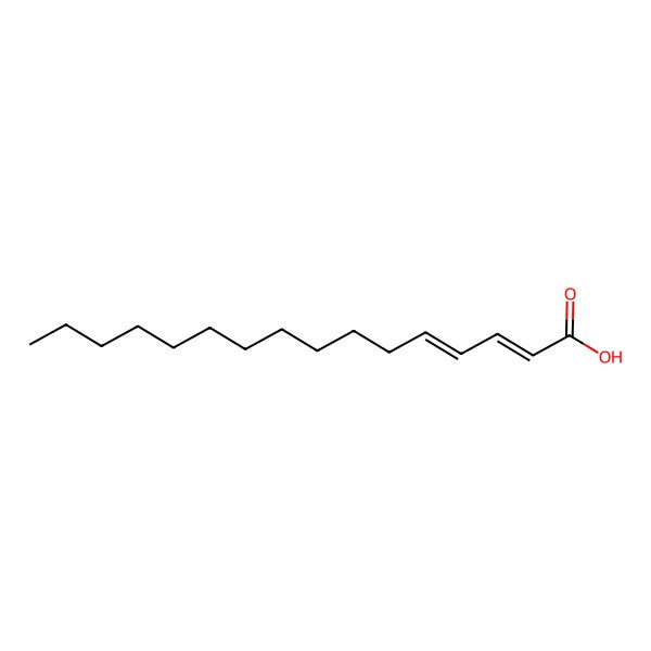 2D Structure of Hexadecadienoic acid
