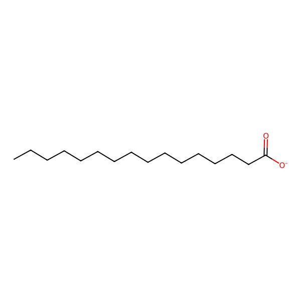 2D Structure of Hexadecanoic acid, ion(1-)