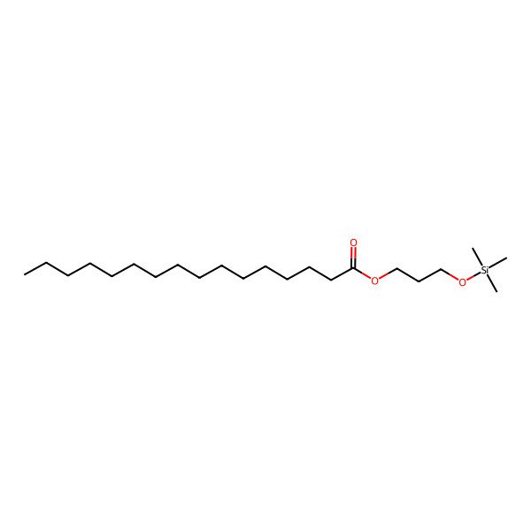 2D Structure of Hexadecanoic acid, 3-[(trimethylsilyl)oxy]propyl ester