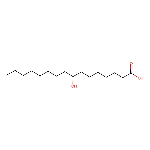 2D Structure of Hexadecanoic acid, 8-hydroxy-, (S)- 2D Structure of Hexadecanoic acid, 8-hydroxy-, (S)-