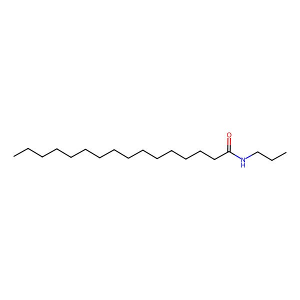 2D Structure of Hexadecanoic acid propylamide