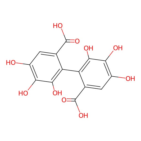 2D Structure of Hexahydroxydiphenic acid