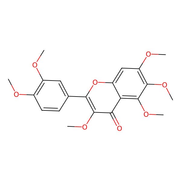 2D Structure of Hexamethylquercetagetin