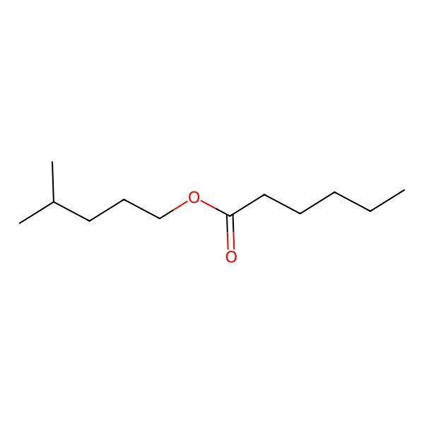2D Structure of Hexanoic acid, 4-methylpentyl ester