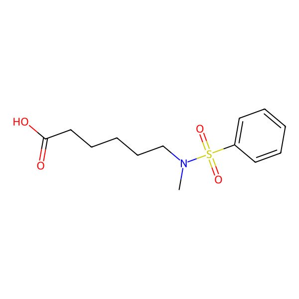 2D Structure of 6-(Methyl(phenylsulfonyl)amino)hexanoic acid