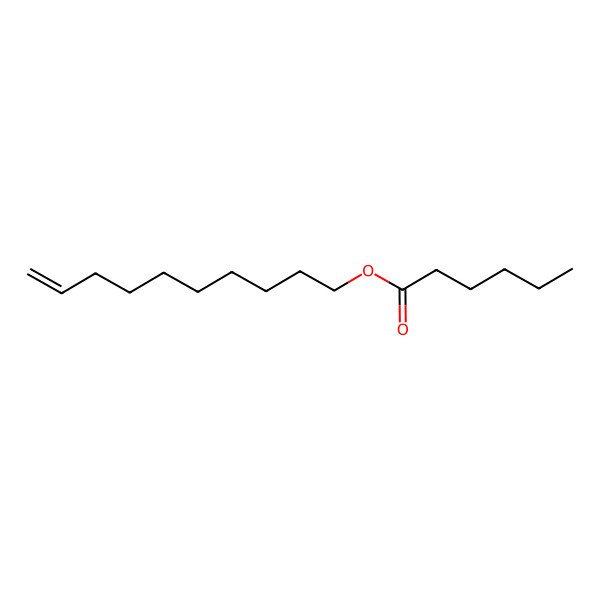 2D Structure of Hexanoic acid, 9-decen-1-yl ester