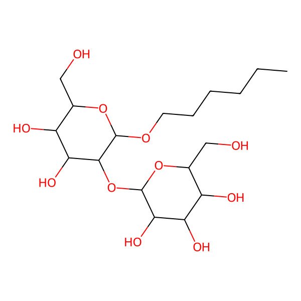 2D Structure of Hexyl-beta-glucopyranosyl-(1-2)-beta-glucopyranoside