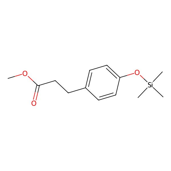 2D Structure of Hydrocinnamic acid, p-(trimethylsiloxy)-, methyl ester