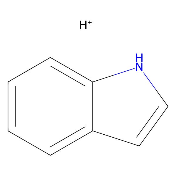 2D Structure of hydron;1H-indole