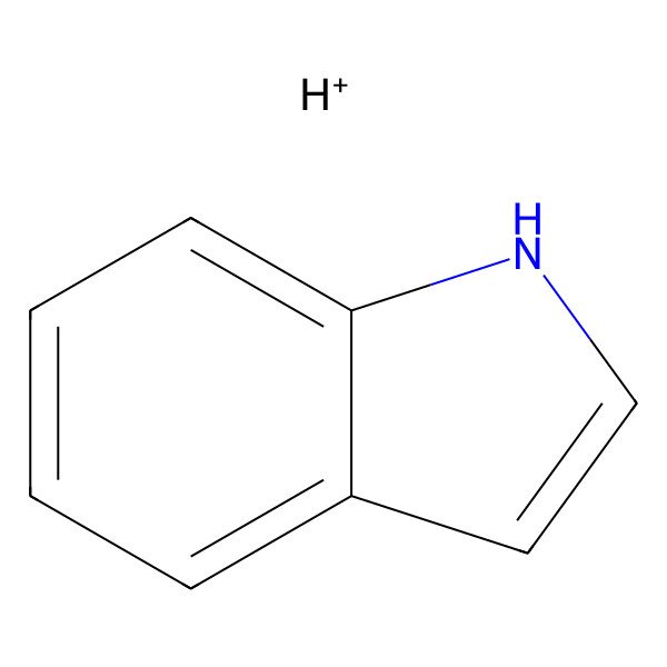 2D Structure of hydron;1H-indole 2D Structure of hydron;1H-indole