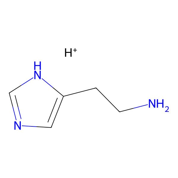 2D Structure of hydron;2-(1H-imidazol-5-yl)ethanamine