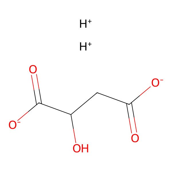 2D Structure of Hydron;2-hydroxybutanedioate