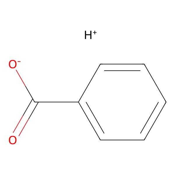 2D Structure of Hydron benzoate