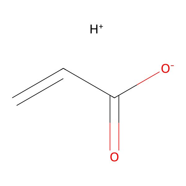 2D Structure of Hydron;prop-2-enoate