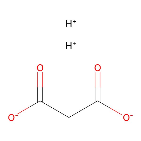 2D Structure of Hydron;propanedioate