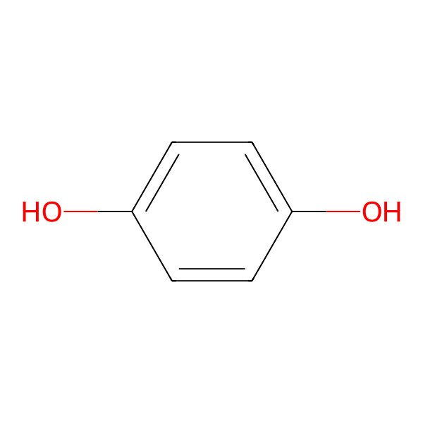 2D Structure of Hydroquinone