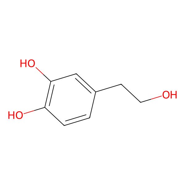 2D Structure of Hydroxytyrosol