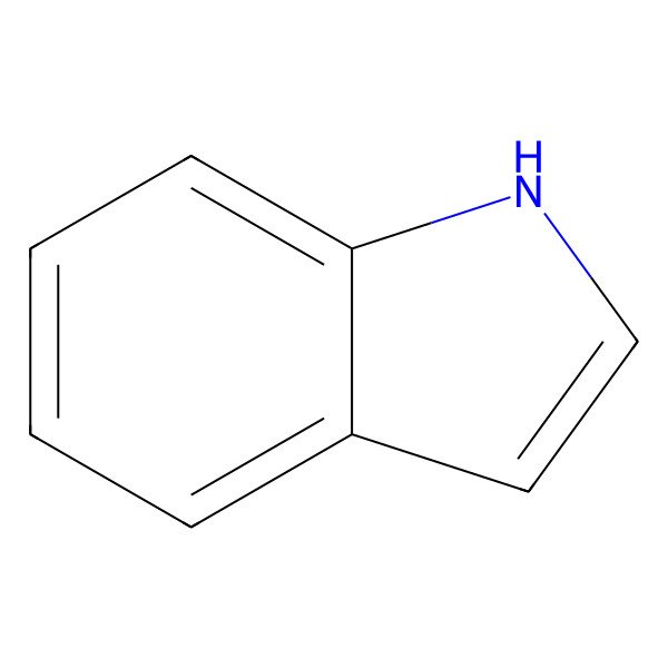2D Structure of Indole