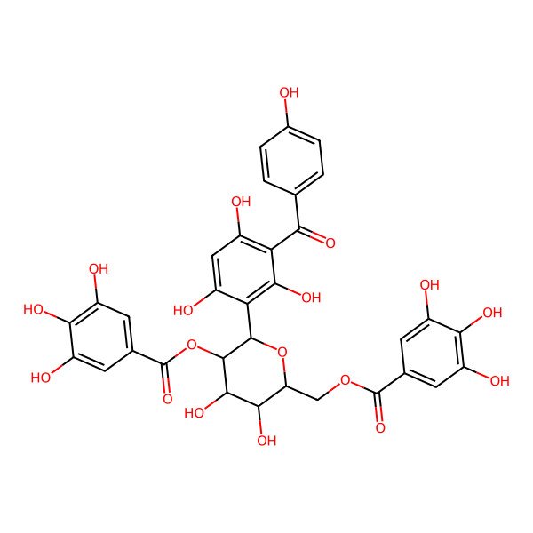 2D Structure of Iriflophenone 3-C-(2'',6''-di-O-galloyl)glucoside