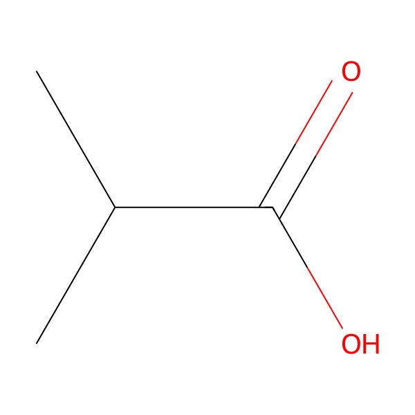 2D Structure of Isobutyric acid