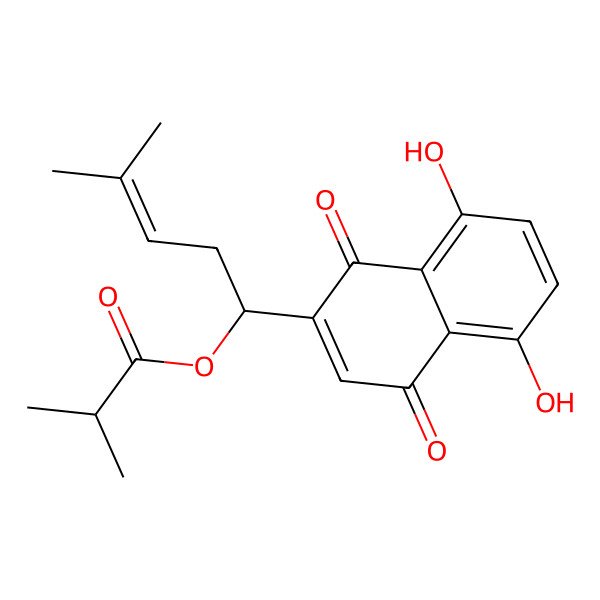 2D Structure of Isobutyryl Alkannin