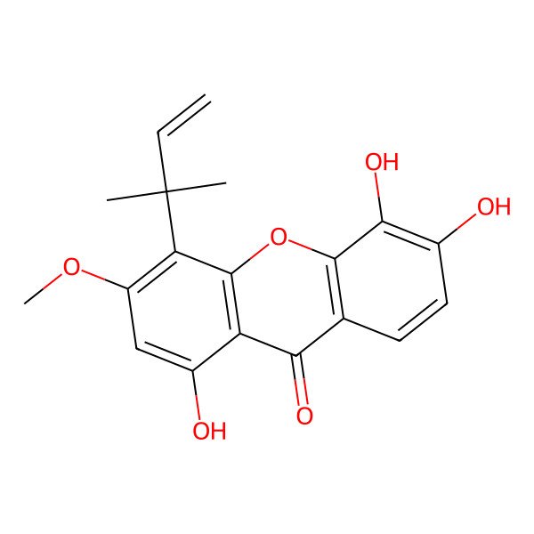 2D Structure of isocudraniaxanthone B