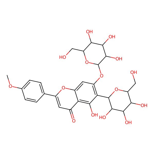 2D Structure of Isocytisoside 7-O-glucoside
