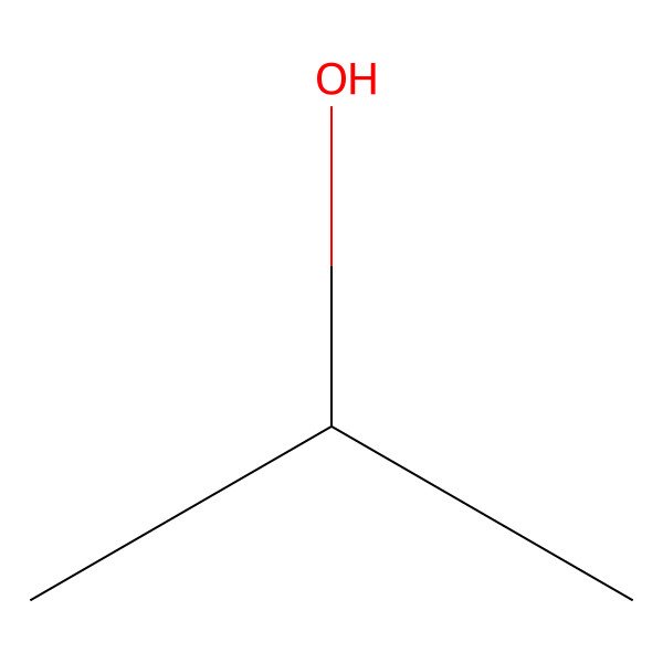 2D Structure of Isopropyl Alcohol