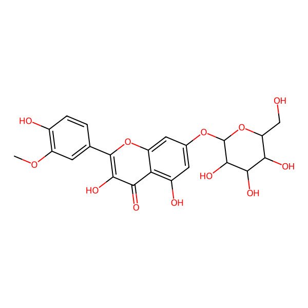 2D Structure of Isorhamnetin 7-glucoside