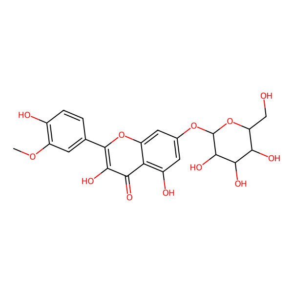 2D Structure of Isorhamnetin 7-glucoside 2D Structure of Isorhamnetin 7-glucoside
