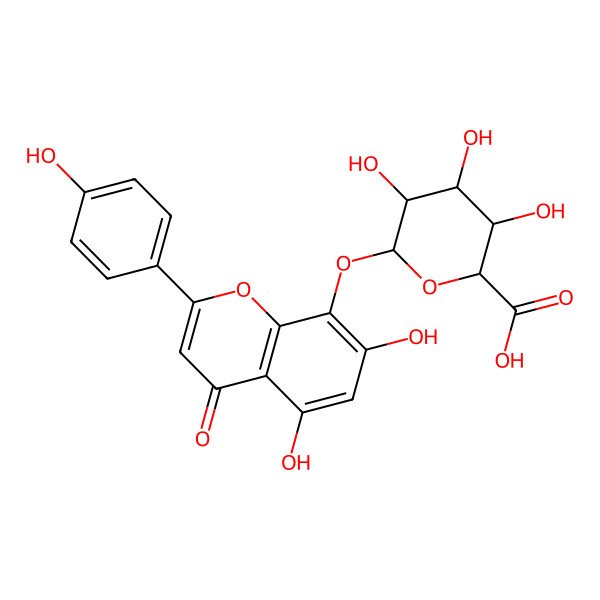 2D Structure of ISOSCUTELLAREIN 8-O-beta-D-GLUCURONIDE 2D Structure of ISOSCUTELLAREIN 8-O-beta-D-GLUCURONIDE