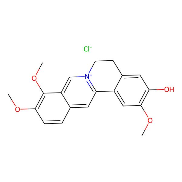 2D Structure of Jatrorrhizine hydrochloride