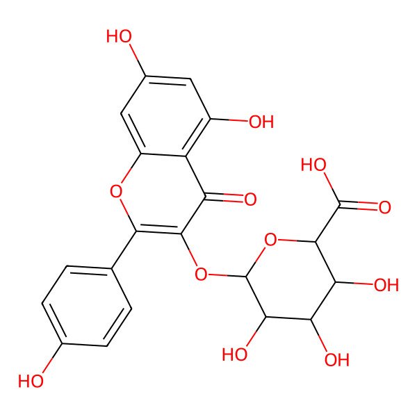 2D Structure of Kaempferol 3-glucuronide
