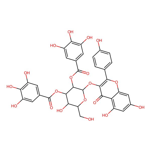 2D Structure of Kaempferol 3-O-(2,3-di-O-galloylglucoside)