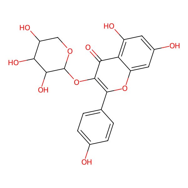 2D Structure of Kaempferol 3-O-arabinoside