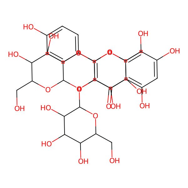 2D Structure of Kaempferol 3-sophorotrioside